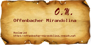 Offenbacher Mirandolina névjegykártya